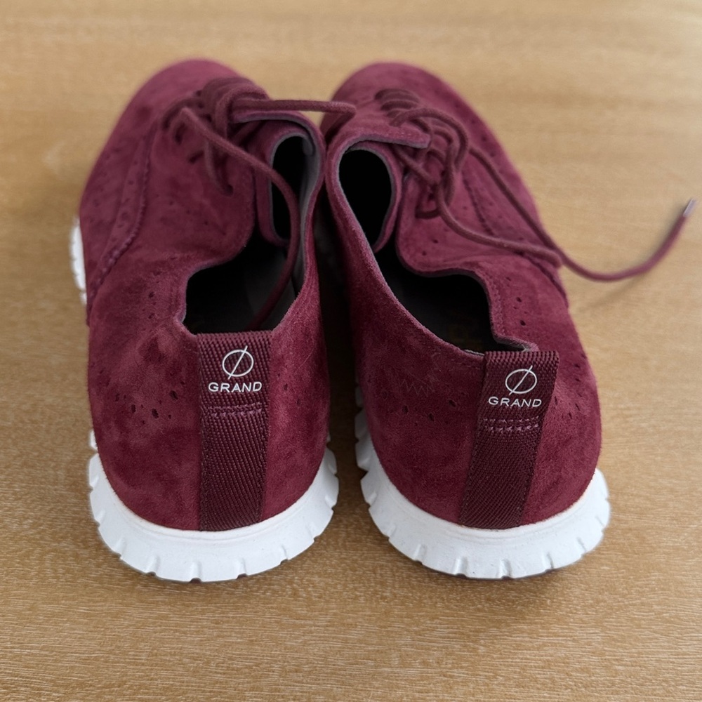 Cole Haan Zero Grand Wine Suede Oxfords - Picture 3 of 4